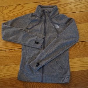 North Face Grey Zipper Sweatshirt
